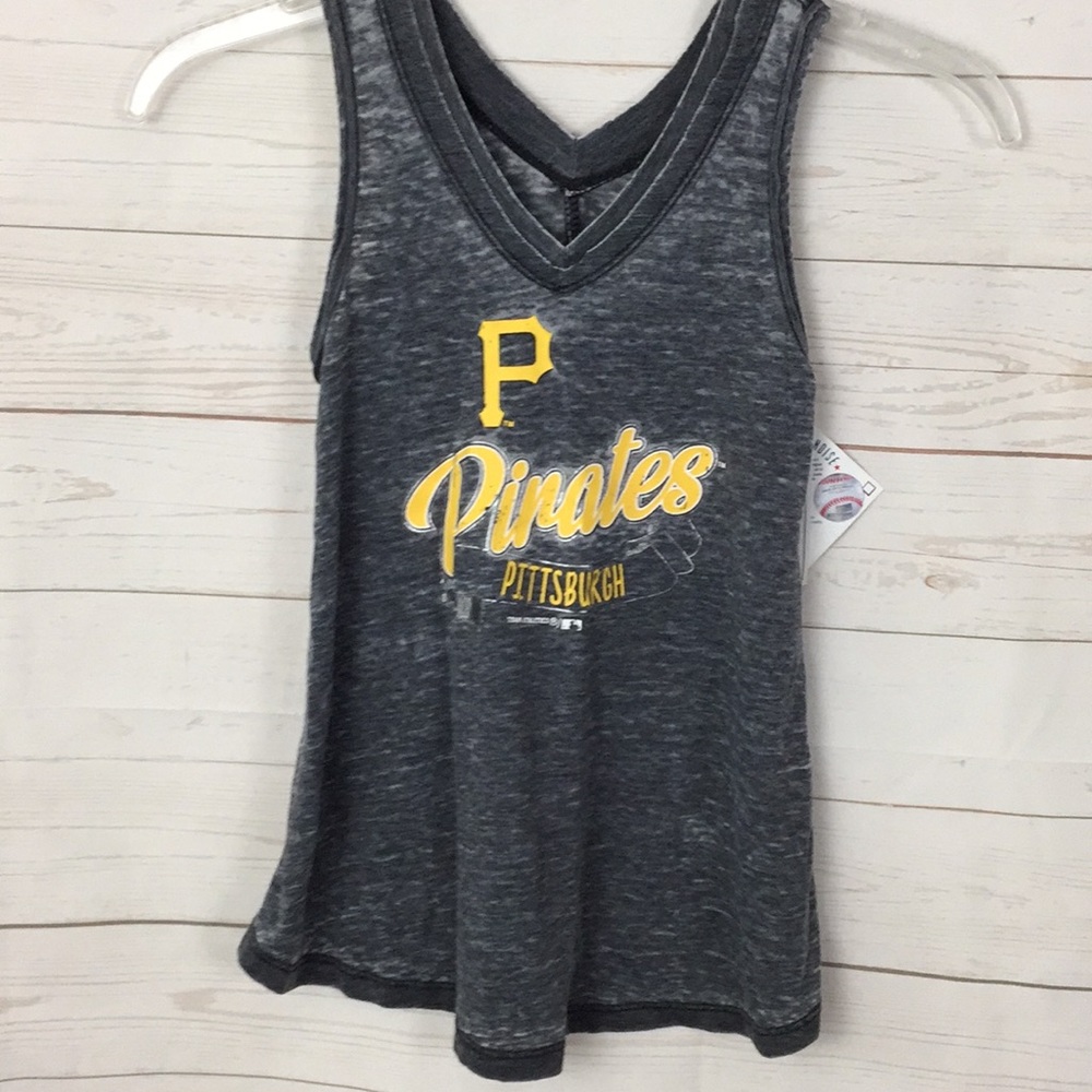 Pittsburgh Pirates Sz S (6-6X) Girls Gray Tank Top